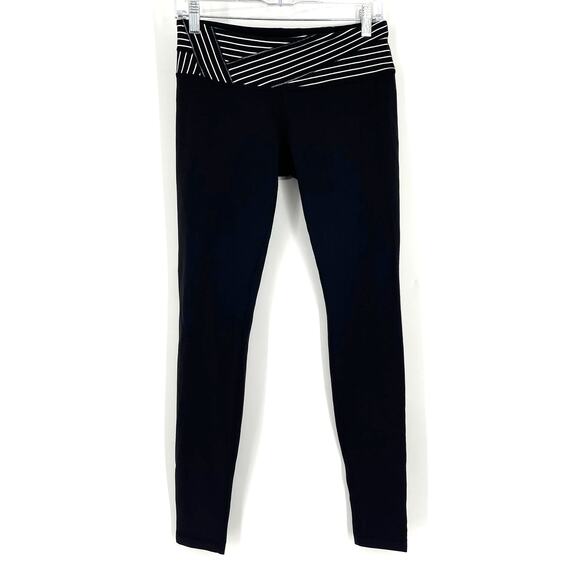 Lululemon Wunder Under Leggings Full Length Black White Size 8 - Picture 1 of 7